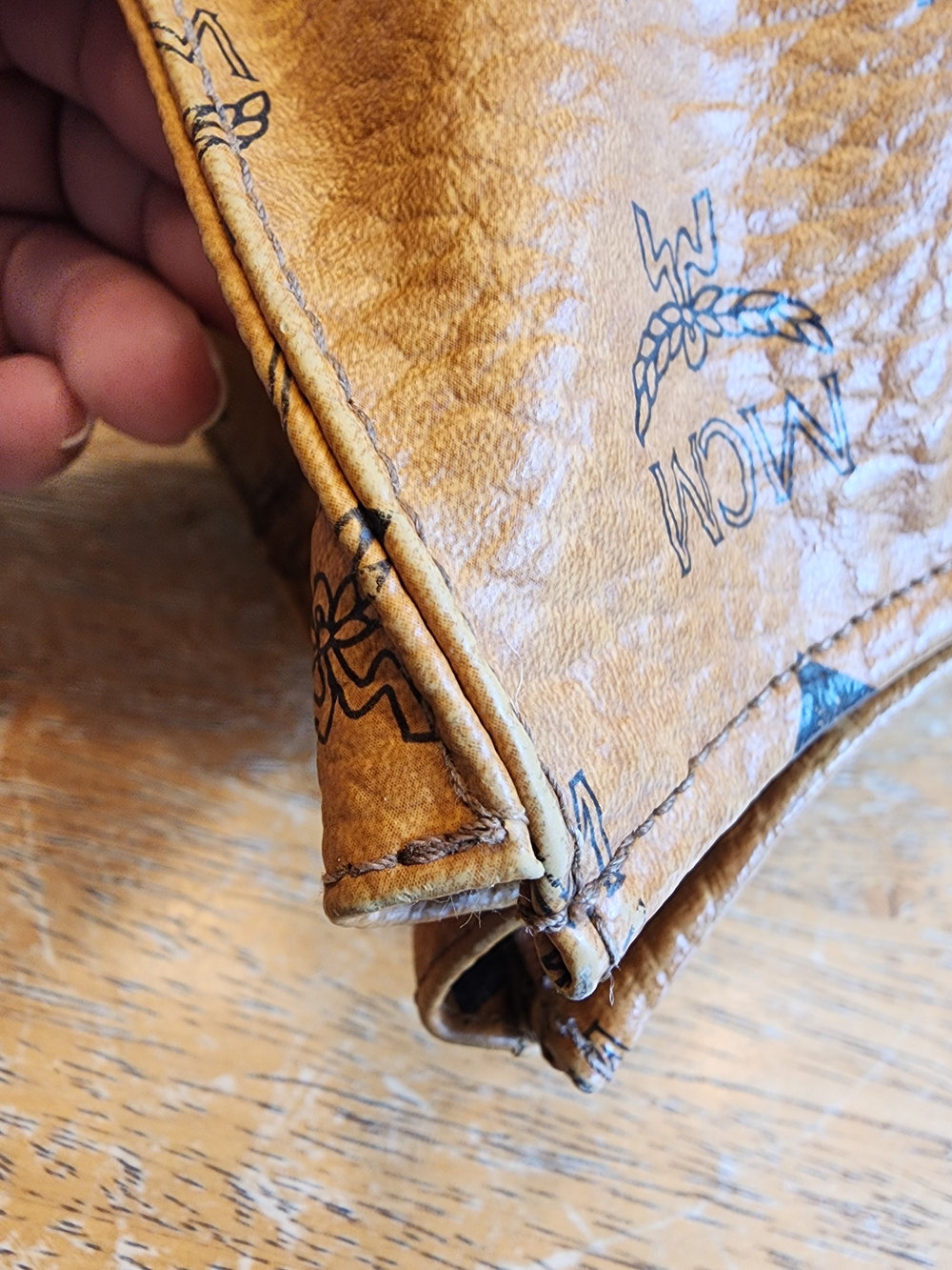 vintage MCM Mode Creation Munich Visetos cognac monogram clutch - Picture 9 of 16
